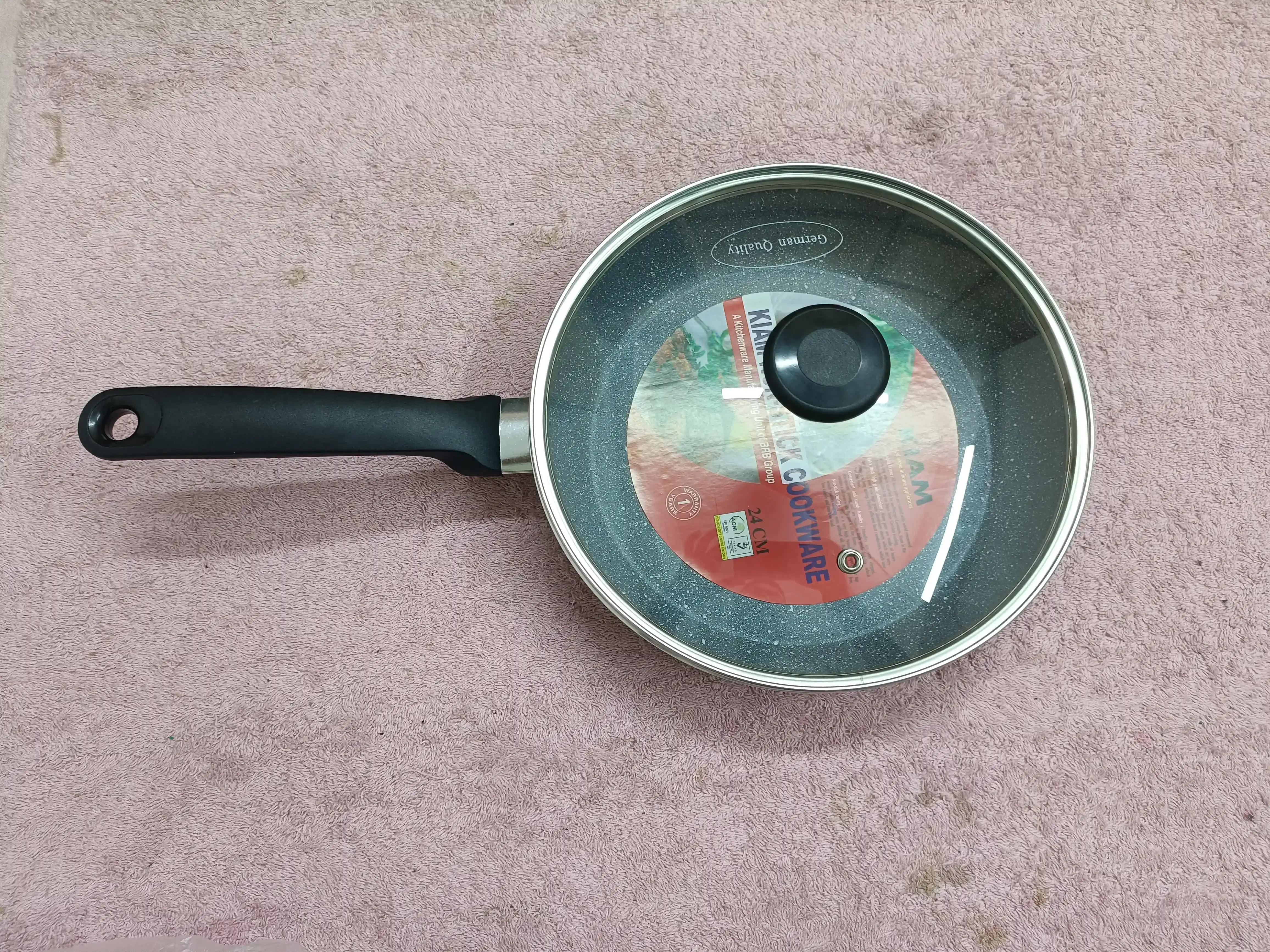 24 Cm kiam Nonstick Fry pan with Glass Lid